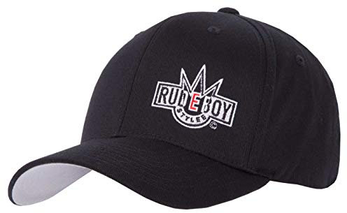 2Stoned Flexfit Baseball Cap Classic Schwarz mit Stick Rudeboy Größe S/M (56cm - 58cm) für Damen, Herren und Jugendliche