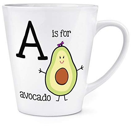 Gift Base Buchstabe A Ist für Avocado 12oz Latte Becher Tasse