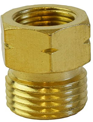 Gas Hose Adapter 21.8-14 to G 3/8-19 Regulator Bottle Pipe Burners Brass Thread