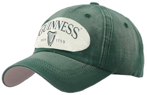 Guinness Green Distressed Harp Designed Baseball Cap