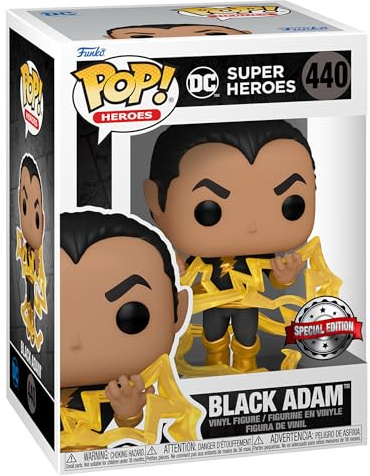 Funko 64946 Pop! Heroes: DC Super Heroes - Black Adam (With Lightning Exclusive) #440