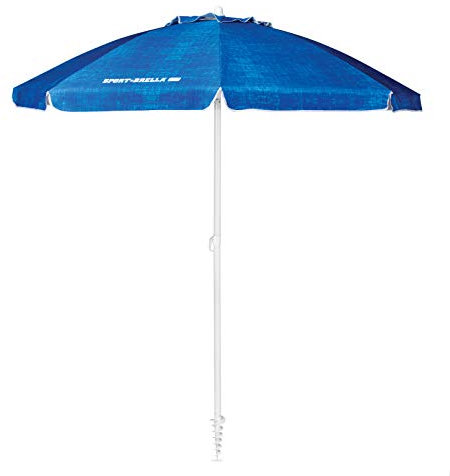 Sport-Brella Sombrilla Playa Jardín con Protección Solar UV50+, 180 cm, Azul