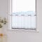 ESLIR Scheibengardine mit Ösen Gardinen Küche Bistrogardinen Transparent Stores Vorhänge mit Satinband Voile Weiß und Schwarz HxB 45x90cm 1 Stück