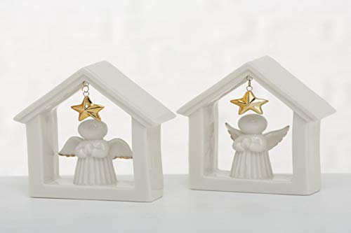 BOLTZE Krippe 2-er Set Porzellan Höhe 16 cm Weihnachten Advent Geschenkidee