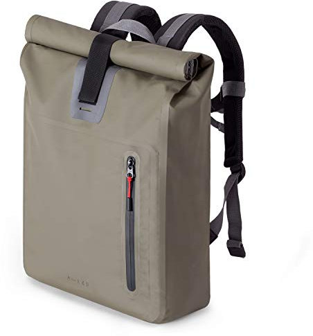 A-Lab Herren & Damen Laptop Rucksack Model A | mit Laptoptasche 15 Zoll für Arbeit Uni und Schule | Messenger Backpack wasserdicht mit Rolltop | 26L Fahrradrucksack in olivgrün