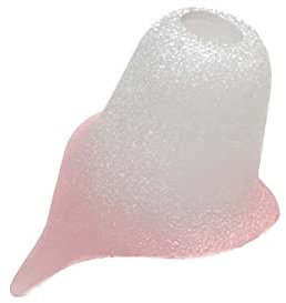 Vetro coppa ricambio lampadari, applique, lumetto, lampada, vetro scavo liscio puntinato bianco collezione calla rosa