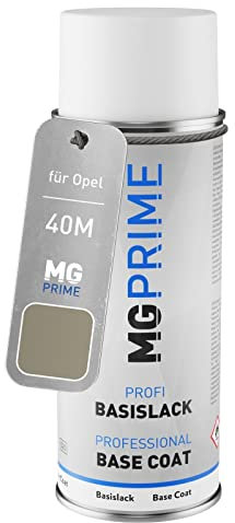 MG PRIME Autolack Spraydose für Opel 40M / 79Q AAU Lancelot Perleffekt/Champagner Silber Metallic Basislack Sprühdose 400ml