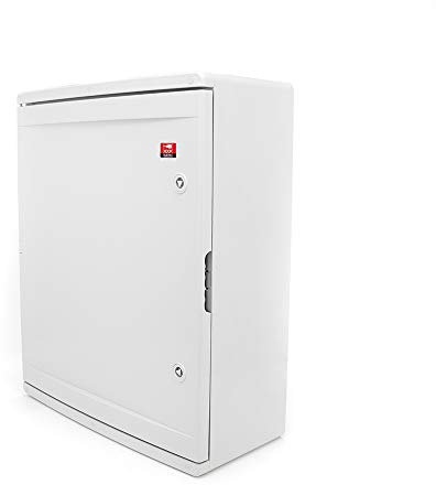 KOOP Elektro Armoire de distribution ABS - Armoire électrique avec verrouillage - Porte avec joint circonférentiel - 500 x 700 x 250 mm - Boîtier industriel IP65 avec plaque de montage galvanisée