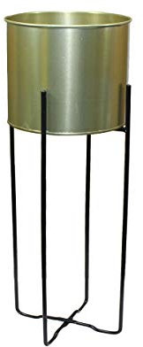 Muddy Hands Gold Metal Plant Pot Stand Indoor Home Decorative Flower Display Planter Holder Cover (58cm Tall)