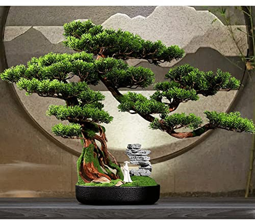 Künstliche Bäume Zypresse Willkommen Kiefer Bonsai Künstliche Pflanzen Bonsai Topfpflanzen, Mini Simulation Kiefer Baum Topfpflanze für Heimdekoration Desktop Display Garten Dekor Home Decoration