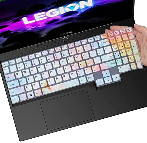 Keyboard Cover Skin for 2025 2024 2023 Lenovo Legion 5 5i 5p 5pi 7 7i 15.6 16 17.3 /Legion 5 5i 7 7i Pro 16 /Legion Slim 7 7i 15.6/Legion 7 15.6 16/Ideapad Gaming 3 3i, US Layout-Color