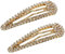 2PCS strass capelli a scatto metallo clip capelli a scatto oro clip capelli clip capelli con strass brillante clip capelli a scatto per le donne