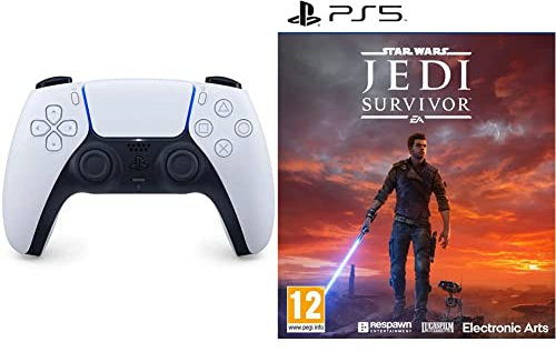 Playstation Manette 5 officielle USB DualSense Bicolore + Star Wars Jedi: Survivor PS5 Jeu Vidéo