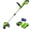 Greenworks Akku-Rasentrimmer 40V 33cm, 3 Stück Doppel-Fadenspule mit Akku 2Ah und Ladegerät