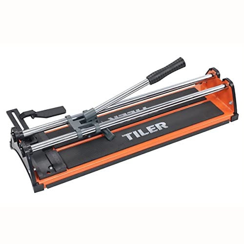 TILER 430mm Manuelle Fliesenschneider, Professionelle keramische Fliesenschneidmaschine mit verchromter solider Führungsschiene, Hartmetall Schneidrad, einstellbare Zaunlehre, rutschfeste Füße 8103E-2