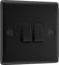 BG Electrical - Doppio interruttore per luce, 20 A, 2 vie, nero opaco