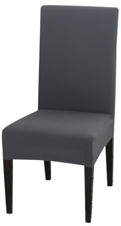 2 Stück Stuhlhussen,Universal Stretch Stuhlhussen,Stretch Stuhlhussen für Esszimmerstühle,Abnehmbarer Waschbarer Stühle Schutz,für Bankett Hochzeit Party Hotel Esszimmer Dekorieren,Grau
