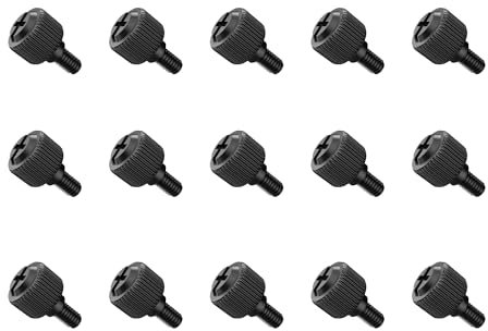15PCS Black PC Thumb Screws, 6-32 Thread PC Computer Case Screws, for Computer PC Case Power Supply PCI Slots