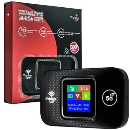 Tragbarer Mobiler WLAN-Hotspot für Unterwegs, 4G-LTE-Router mit 300 Mbit/s, Hohe Geschwindigkeit, Kabellose Internet-Router-Geräte mit SIM-Kartensteckplatz, Bis zu 10 Benutzer