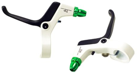 Kinder Bremshebel Kinder Fahrrad Bremshebel Set Lenkerbremsen Handbremshebel Kurzer Griff Kinder Bremshebel, weiß Grün