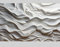 Fototapete Weiße Welle Abstrakt 3D Wanddeko, Wandbild, Wandtapete Foto Tapete Schlafzimmer Wohnzimmer Vliestapete Wand Dekoration 500X350Cm