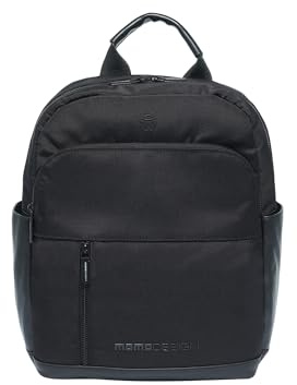 MOMO Design MO-18CO-BLACK Umhängetasche für Herren aus Kunstleder Veganes Produkt 30x37,5x14 cm, Schwarz