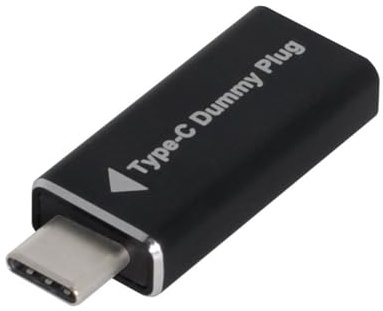 CY Virtual Display Adapter USB-C Typ-C DP-Alt-Modus DDC EDID Dummy-Stecker Headless Ghost Display Emulator Schwarze Farbe 4K@17Hz