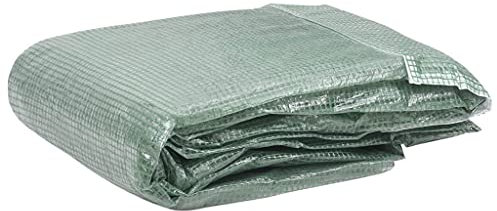 puraday Bâche de rechange pour serre de jardin - 13,5 m² - 3 x 4,5 x 2 m - Vert - Protection contre le gel - Pour plantes - Film de serre - Pour légumes, tomates - 6 fenêtres latérales et 1 porte