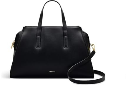 RADLEY London Drapers Road Women's Leather Medium Ziptop Top Handle, Black