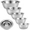 Yocdunm Stainless Steel Mixing Bowl Set 5 Pieces 0.48L-2.6L Space Saving Nesting Bowls With Measurement Marks For Baking Cooking Food Storage