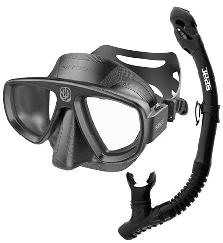 SEAC Set Bis Extreme Dry, Silicone Set for Diving and Snorkeling with Mask and Snorkel with Dry Top System and Purge Valve