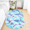 AIMECO Skandinavischer Teppich lang oval Waschbarer Teppich Memory Foam Wohnzimmerteppich Schlafzimmerteppich Kinderteppich 160x200 cm,Krawattenfarbe blau-violett