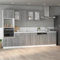 WIFESE Spülenschrank Küchenunterschrank Küchenzeile Geräumiger Küchenschrank Küchenmöbel Aufbewahrungsschrank mit Tür Grau Sonoma 80x46x81,5 cm Holzwerkstoff