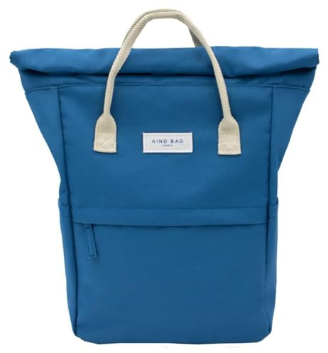 Kind Bag London Unisex Hackney Medium Rucksack - Petrol Blue