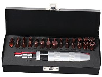 1/2 Manual Hand Impact Driver Set Extractor Heavy Duty Alloy Steel Disengage Frozen Fasteners Or Bolts Anti Slip Handle Impact Screwdriver, 30pcs Set, 21.3cmx9cmx4.3cm