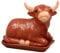 The Leonardo Collection Highland Cow Butterdose | Dekorativer Keramik-Butterbehälter mit rustikalem Bauernhaus-Design | Butteraufbewahrung mit Deckel für Frühstück, Brunch oder den täglichen Gebrauch