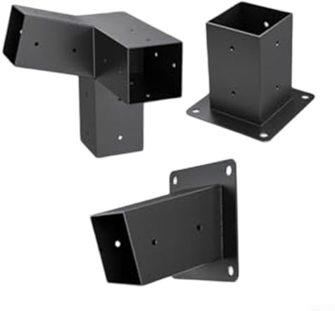 Slanted Roof Pergola Brackets Wall Mount with Hardware for 4x4 inch Porch Gazebo