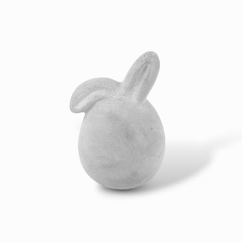 Handworkz | Ovu - Hasenohren aus Beton | stilvolle Frühlings- & Osterdeko | dekorativ & hochwertig | minimalistische Betonfigur | Skulptur | Handarbeit - Made in Germany (Grau)