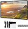 YQCXG Pantalla de Cine portátil para Exteriores, Pantalla de proyector 3D de 60 a 200 Pulgadas, Pantalla Plegable para Disfrutar de una Noche de Cine al Aire Libre, con Respaldo Negro pa