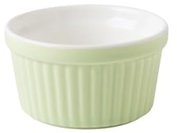 240 ml Ramekins Set of 6, Oven Porcelain Ramiken Set, Souffle, Custard Cups for Baking and Ice Cream Bowl(6 pieces green)