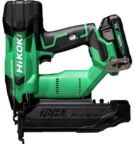 HiKOKI NT1850DFJXZ 18v Cordless Brushless 18G Finishing Brad Nailer Inc 2X 2.0Ah Batts, Charger and case