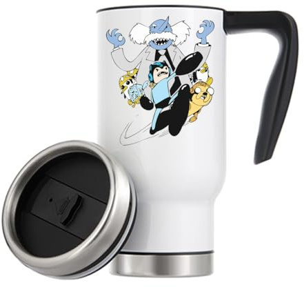 Laughing Villain Art Vacuum Insulated Thermal Travel Coffee Mug 480ml White