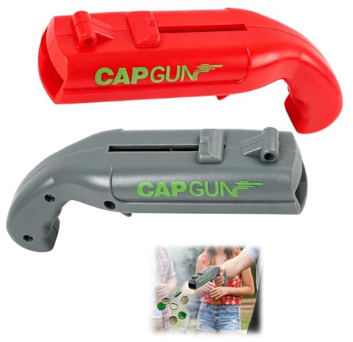 Pistola Abridor de Botellas, Set de 2 Unidades en Colores Gris y Rojo, Abridor de Cerveza Divertido y Duradero, Ideal para Uso Doméstico, Bares y Fiestas, Regalo Original para Hombres