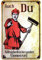 Fun Costumes Blechschild 'Auch Du hältst die Küche sauber, Genosse!' 30 x 20 cm, Metall, Rechteckig, Wandmontage, Dekoration und Geschenk