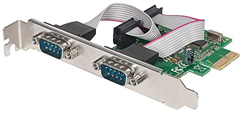 Manhattan 152082 Serielle PCI-Express-Karte (Zwei DB9-Ports für x1/x4/x8/x16 Lanes)