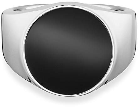 cai Herren Ring 925/- Sterling Silber Glänzend Onyx weiß 2,50ct 132270772