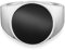 cai Herren Ring 925/- Sterling Silber Glänzend Onyx weiß 2,50ct 132270772