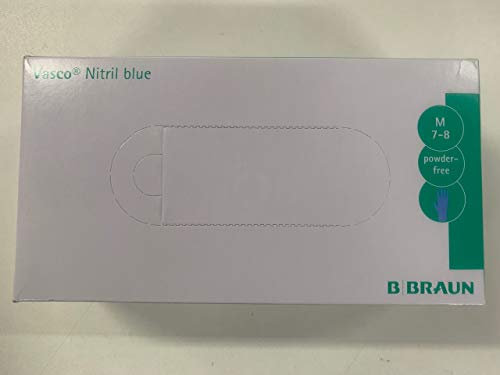 B Braun Nitrilhandschuhe Vasco Nitril, 150 Nitrilhandschuhe, Größe M Blau