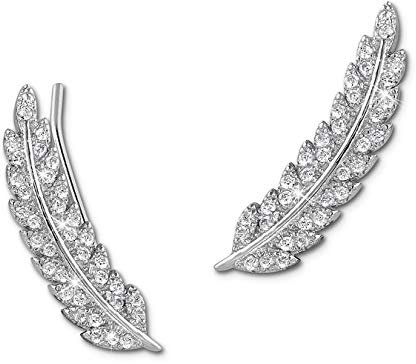 SilberDream Ear Cuff Feder Ohrringe Ohrklemme 925 Sterling Silber D1GSO465W