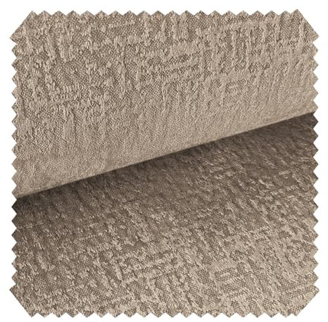 novely® exquisit VENEZIA - Prachtvoller und Samtweicher Möbelstoff - Schwer Entzündbarer Polsterstoff in 3D-Optik - Pflegeleichte Meterware 1lfm (03 Beige)